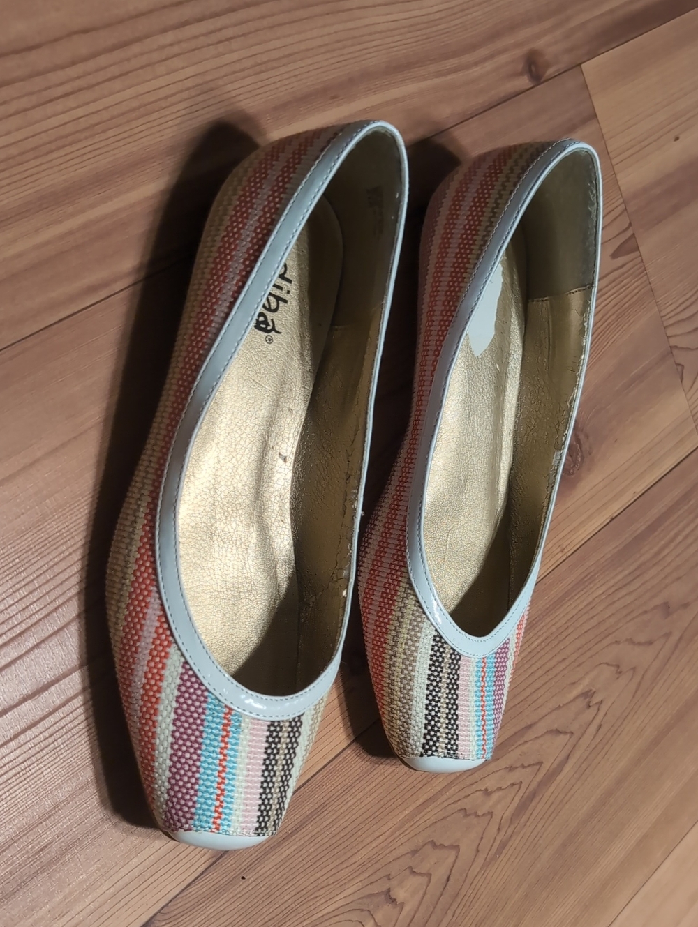 Multicolor Striped Women's Ballet Flats By Diba